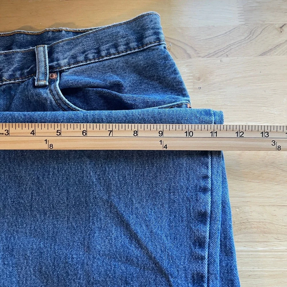 Y2K Levis 550 Relaxed Fit 40x32 100% Cotton Medium Wash Denim Blue Jeans Zip Fly